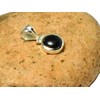 Art Gecko Small Round Black Onyx Pendant 925 Sterling Silver