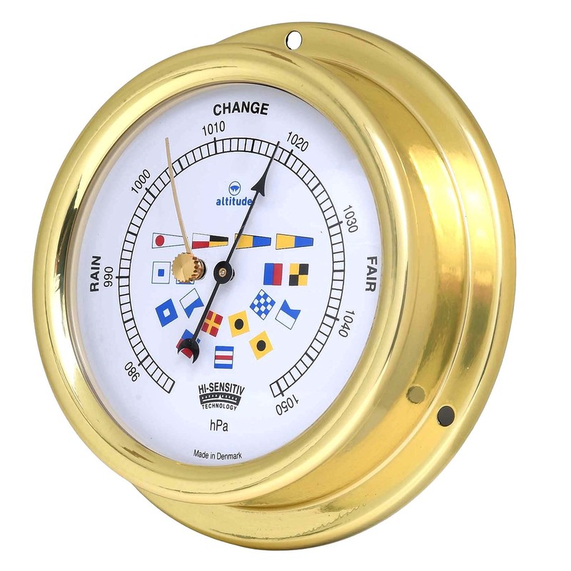 Delite 858sfb Altitude Barometer Brass 125mm