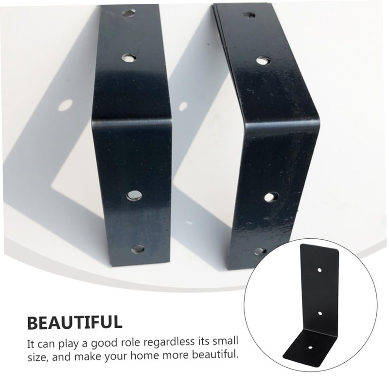 COHEALI 4Pcs Heavy Duty Shape Iron Brackets for Floating Shelves