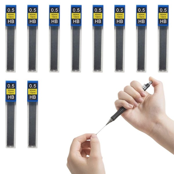 Tomedeks Pack of 120 Pencil Leads 0.5 mm, 0.5 mm