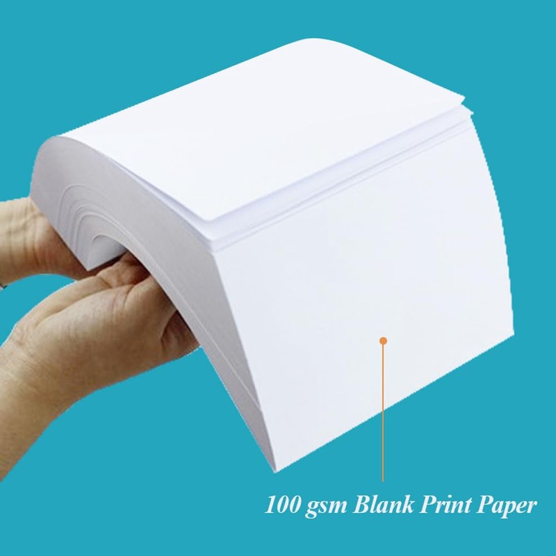 7" x 9.25" Blank Print Paper, 100Sheets/200Pages Classic Size Blank