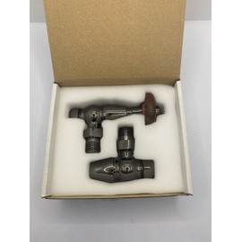 Excel Home Thermostatic Radiator Valves - Traditional Design 1/2" x 15mm Metal Head Radiator Valves - Angled Black Nickel