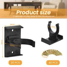 THATSRAD 20 x Kitchen Base Brackets Pedestal Clip Kitchen Pedestal Clips Kitchen Skirting Board Clips Kitchen Pedestal Mounting Clips for Kitchen Skirting Board