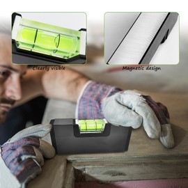 Set of 4 Dragonfly Spirit Level, Magnetic T Spirit Level, Motorhome, Round Square Magnetic Spirit Level, Wire Water Level for Camping Accessories, Caravan