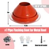 #7 High Temp Silicone Chimney Boot for Metal Roof, Fit