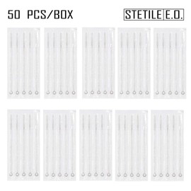 WARRIOR Tattoo Needles Surgical Steel Disposable Sterile Gas for Round Magnum Tattoo Machines Size 0.30/0.35mm (T1005RM / 50pcs)