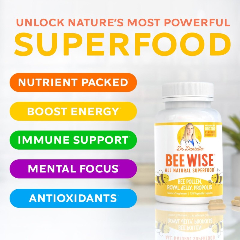 Dr. Danielle's Bee Wise - Bee Pollen Supplement - Bee
