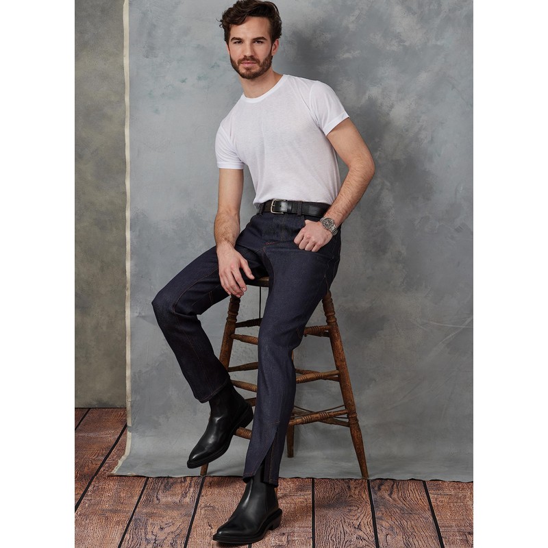 Vogue Men's Jeans Sewing Pattern Kit, Design Code V1915, Sizes
