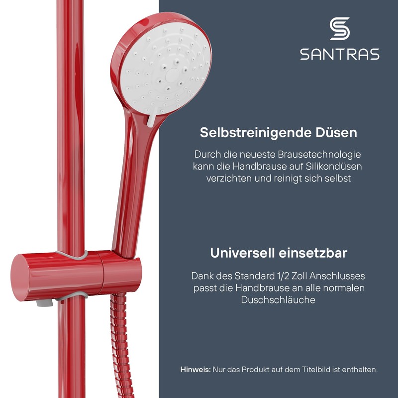 SANTRAS® Hand Held Shower Head with Triple Adjustable Shower Head