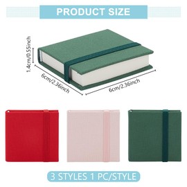 PLIGREAT 3 Pcs Mini Watercolor Sketchbook 2.4 x 2.4 Inch, 300g Portable Square Pure Color Small Watercolor Sketchbook 60 Pages Watercolor Textured Drawing Papers Travel Sketchbook Art Sketch Book