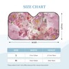 VunKo Front Window Car Sun Shade Windshield - Pink Flowers