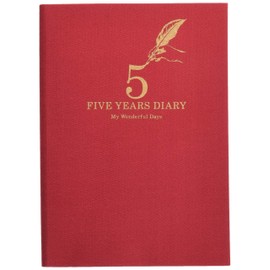 Artimiss DP5-140 RD 5-Year Consecutive Journal, Red