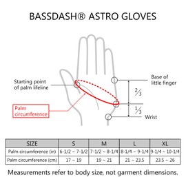 Bassdash Astro Heavy-Duty Sure Grip Fishing Gloves Men's Women's Fingerless Gloves for Game Fishing Kayaking Paddling Sailing MTB, Gray