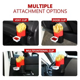 SUADEN French Fry Holder and Sauce Holder for Car | Perfect for On-the-Go Snacking | Ideal White Elephant Gift, Stocking Stuffier, or Holiday Present