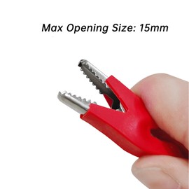 Cleqee 2PCS Multimeter Test Leads, 4mm Banana Plug to Crocodile Clip Cable, Lab Heavy Duty Test Wire Alligator Clamps (1M, Red&Black)