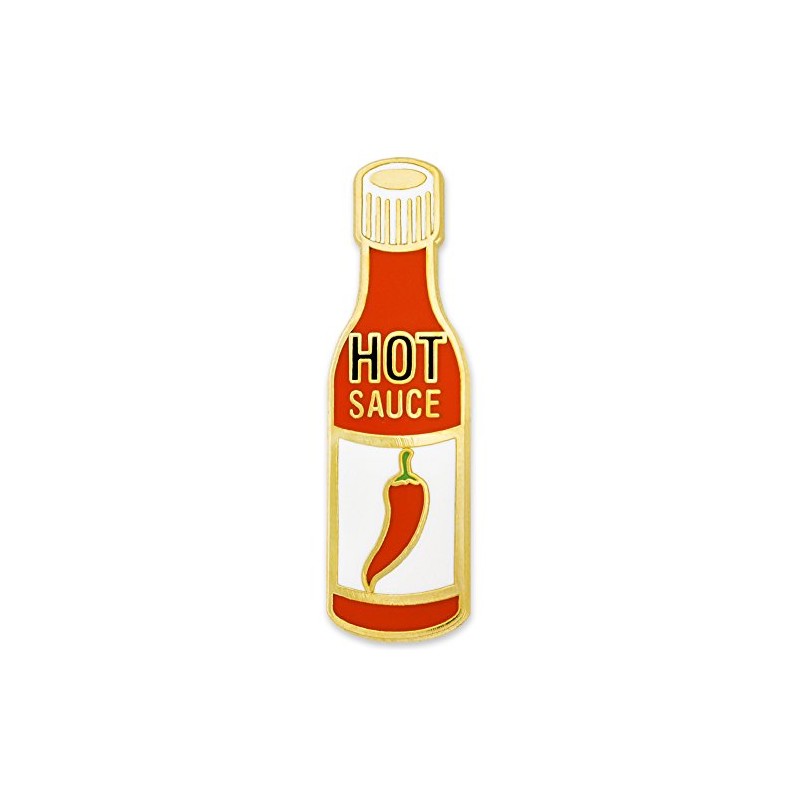 PinMart Spicy Hot Sauce Bottle Enamel Lapel Pin - 25