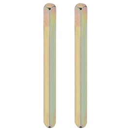 PATIKIL Square Door Knob Spindle 110x8mm, 2 Pack Carbon Steel Spare Door Handle Spindle Bar Door Spindle Replacement Door Handle Parts for Most Mortise Type Door Knobs, Gold