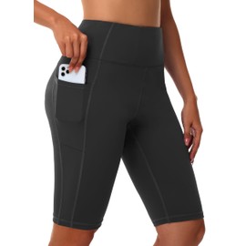 MIVEI Women's High Waisted Long Swim Shorts - 12" Tummy Control Swim Capris Bottoms Pant Swimwear Board Shorts with Liner