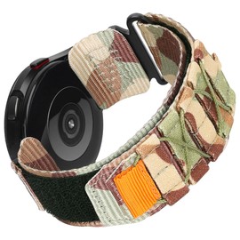 Nixiamy Nylon Sport Watch Band 20mm Quick Release Loop Strap Mountaineering Style Replacement Watch Strap 5 Colors (Black/Army Green/Navy blue/Grey/Orange) for Men Women (Cyan Camouflage, 20mm)