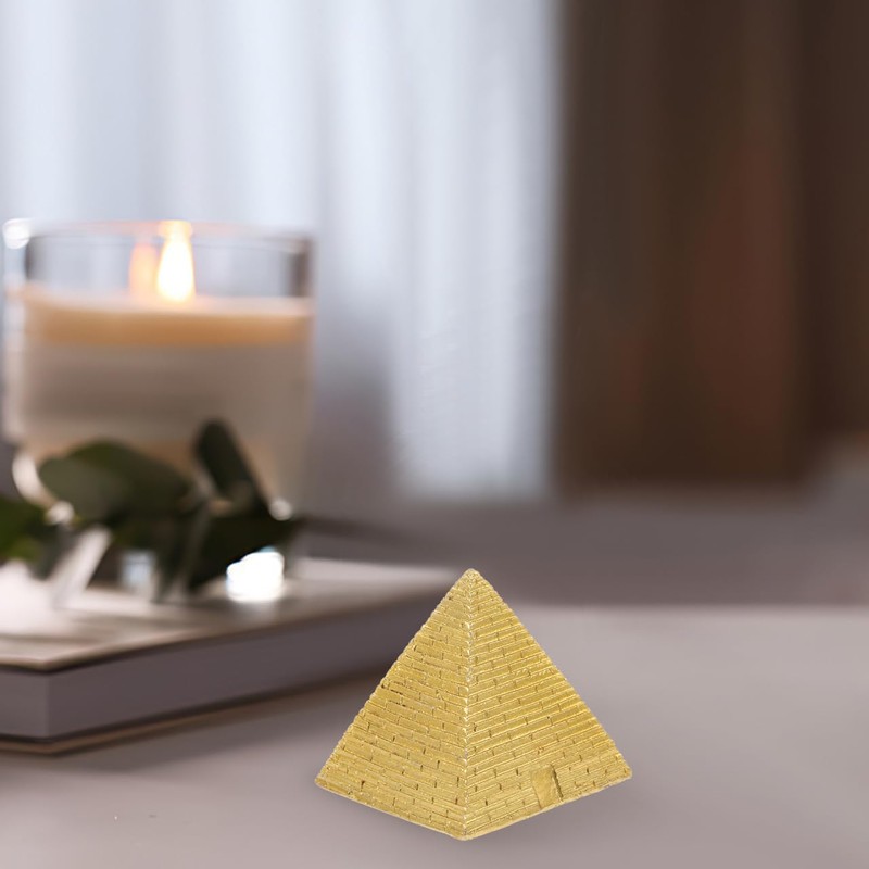 Homoyoyo Retro Pyramid Model Mini Egyptian Pyramid Figurine Resin Simulation