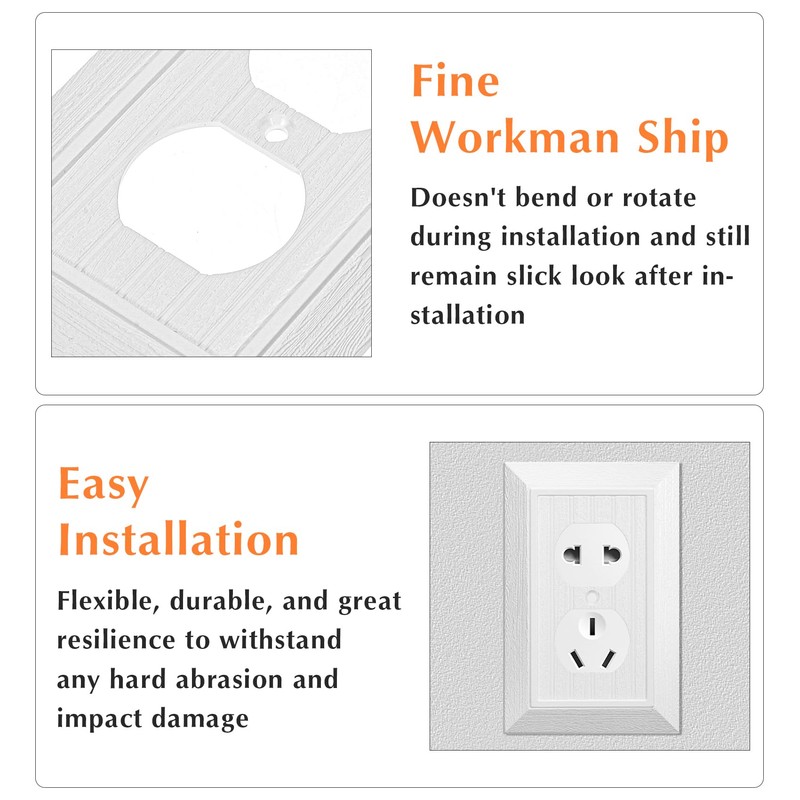 3 Pack White Outlet Cover, White Plug Covers Wall Plate,
