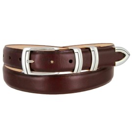 Harbor Genuine Full-Grain Cowhide Leather Designer Golf Dress Belt 1-1/8"(30mm) Wide (Smooth Burgundy, 50)
