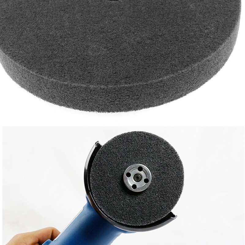 LT Easiyl Nylon Fiber Polishing Wheel 200mm, Black, Medium Grit,