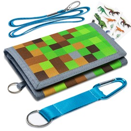 TATAANTY Kids Wallets for Boys Girls Ages 4-18 Trifold, Toddler/Youth Wallet for Boys with Zippered Coin Pocket and Card Holders, Novelty Wallet for Childrens Birthday Gifts