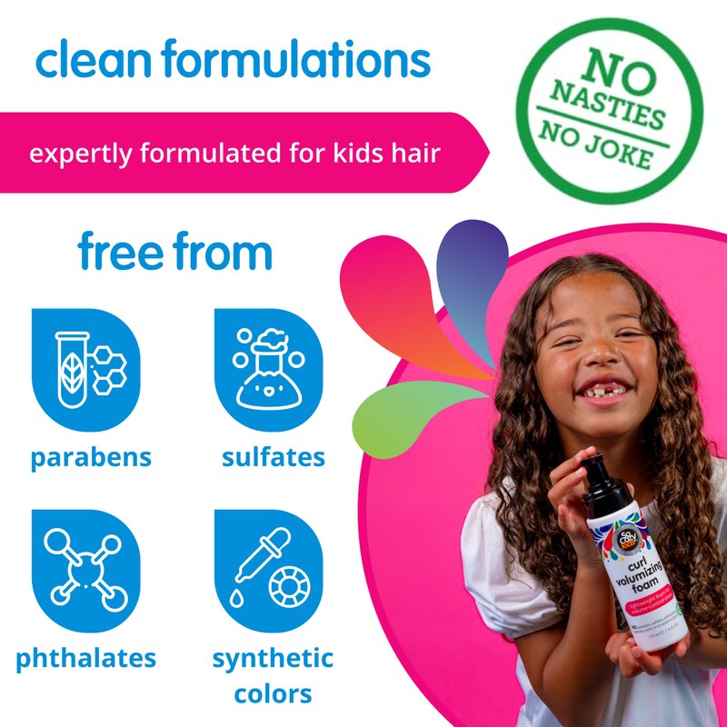 SoCozy Hair Mousse for Kids, Curl Volumizing Foam Mousse for
