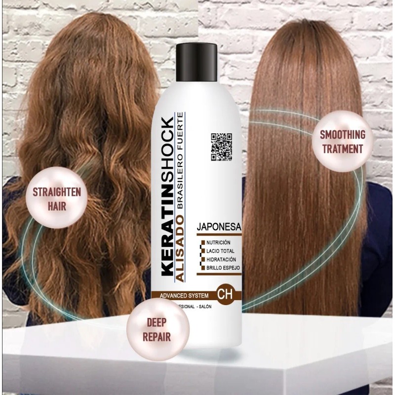 Keratina japonesa Keratinshock Alaciados antifrizz, alisado, alaciado de 250mL