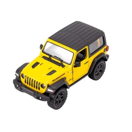 Easy Toys Model Car Compatible with Kinsmart Jeep Wrangler 2018 Offroad Toy Ladder Door Open Car Model Making (Yellow)