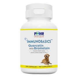 Quercetin and Bromelain Capsules for Dogs and Cats Itchy Skin Relief | Promote Inflammation Relief & Antioxidant Support | for Dogs and Cats | 100 Capsules.