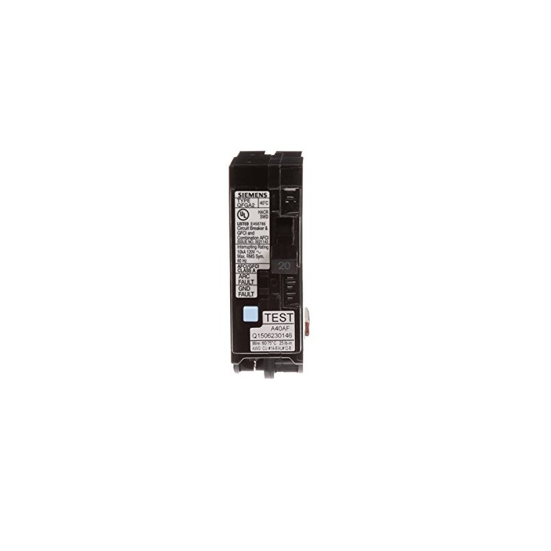 SIEMENS Q120DF 20-Amp Afci/Gfci Dual Function Circuit Breaker, Plug-in Load