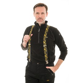 Heavy Duty Work & DIY Braces / Suspenders with Fire Design, 4cm. Y-Shape