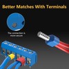 Ferrule Crimping Tool Kit with Wire Connectors, AWG24-8 Sawtooth Self-Adjustable