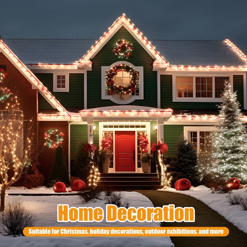 Rossesay 200 Pcs Christmas LED Replacement Lights for Inflatables White