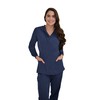 Green Town Scrubs for Women - Hoodie Pull-Over Scrub Jacket,