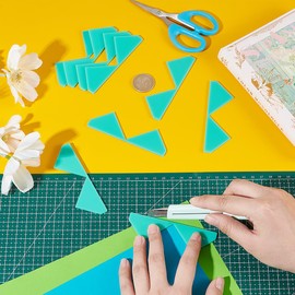 UNICRAFTALE 12Pcs Acrylic Book Binding Tools Green Book Binding Kit Book Binding Spacers Book Sprayed Edges Kit Corner Correcting Tool for Crop A Dile Book Edges Book Binding