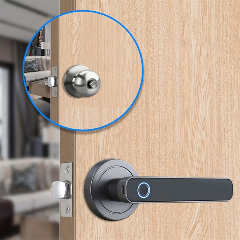 Smart Fingerprint Door Lock Security Biometric Door Knob Keyless Entry