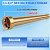 AquaNPT Brass Fire Equipment Hose Nozzle, 1-1/2" NST (NH) Fire