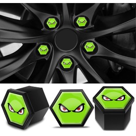 SkinoEu Wheel Nut Covers Bolts Caps Universal 17mm With Removal Tool Green NC 34