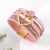 VIBILIA Boho Leather Wrap Bracelets for Women Heart Multi-Layer Bracelets