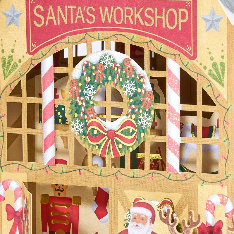 American Greetings Magic Moments Christmas Pop-Up Card (Santa's Workshop)