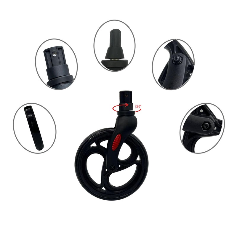 2PC 8 Inch Front Wheel with Front Fork Drive, Replacement