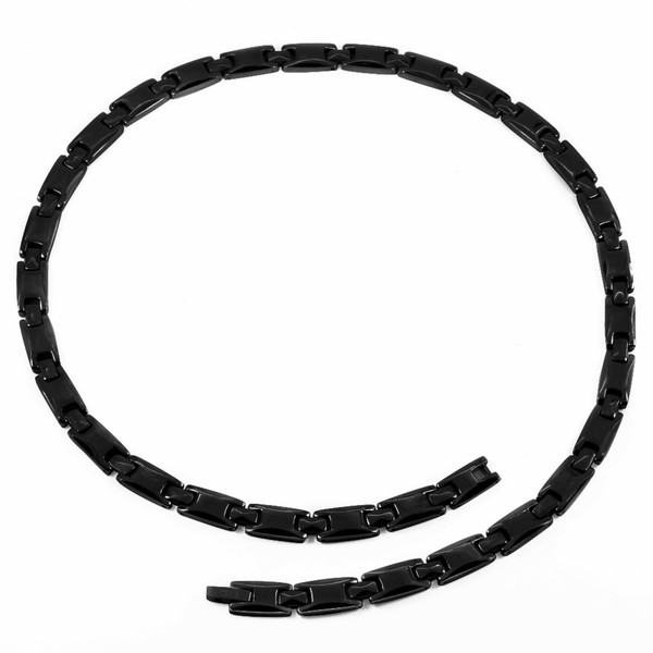 KYOSI Magnetic Necklace for Men Magnet Jewelry Black Mens Titanium