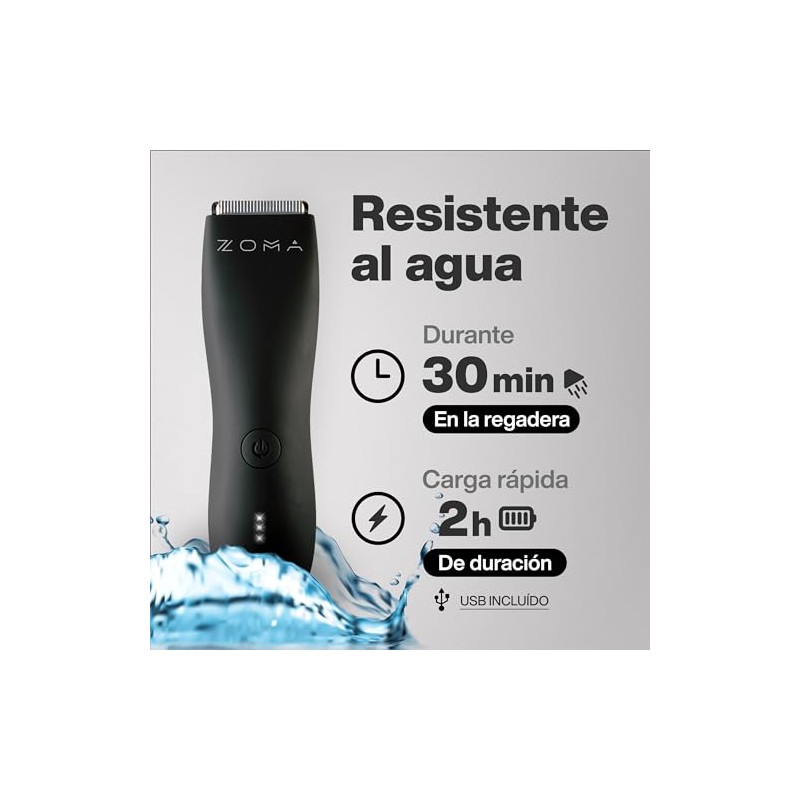 ZOMA | Rasuradora Eléctrica Hombre Corporal Íntima - Negro