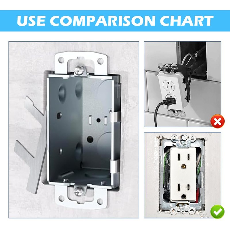 10 Pack Switch Box Support Electrical F Clips Mounting Straps