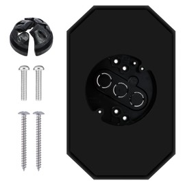 8141DBL Siding Lamp Mounting Blocks Kits,Outdoor Light Mounting Block with Built-in Electrical Box,Vinyl siding mounting Blocks,Siding Mounting Plate for 1/2 inch Lap Double and 4 inch Siding (Black)