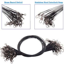 25 LURE WIRE TRACES spinning pike fishing swivel zander