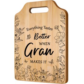 Gleevara Gran Gifts, Bamboo Cutting Board Kitchen, Gifts for Gran from Grandchildren on Her Birthday Valentines Mothers Day
